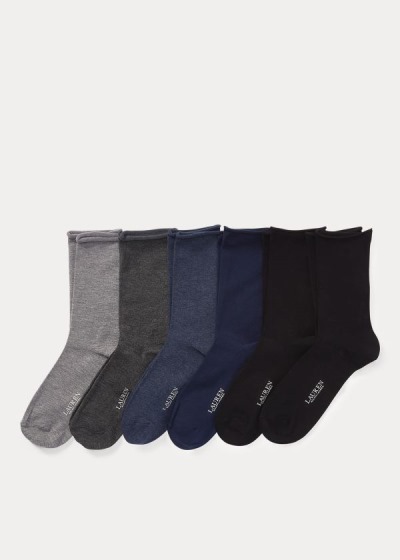 Women's Ralph Lauren Roll-Top 6-Pack Socks | 381069HQR